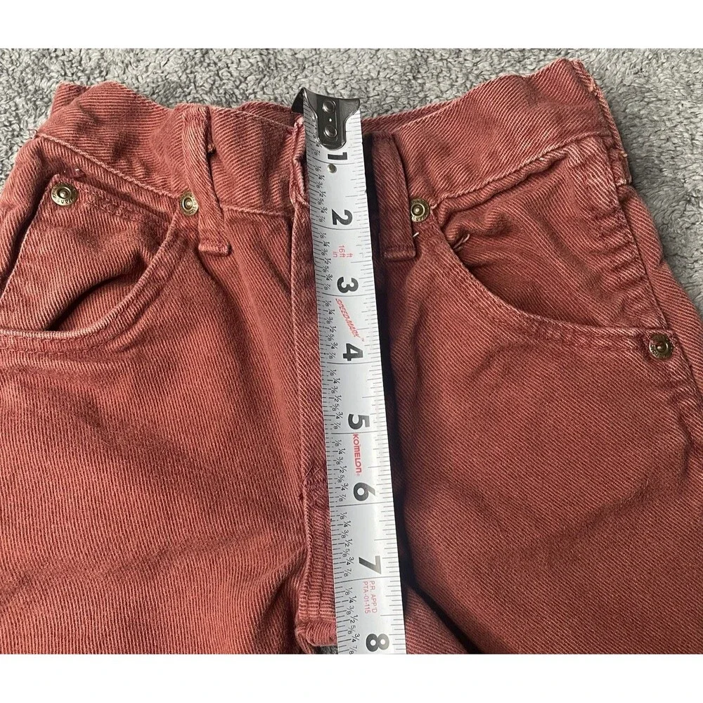 Vtg Wrangler 80s/90s 4 Slim Red Rust Jeans 928L88R Denim Made In USA 3T-4T